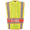 OccuNomix Men's Yellow Deluxe Solid/Mesh Break-Away Public Safety Vest with Dor, Fire