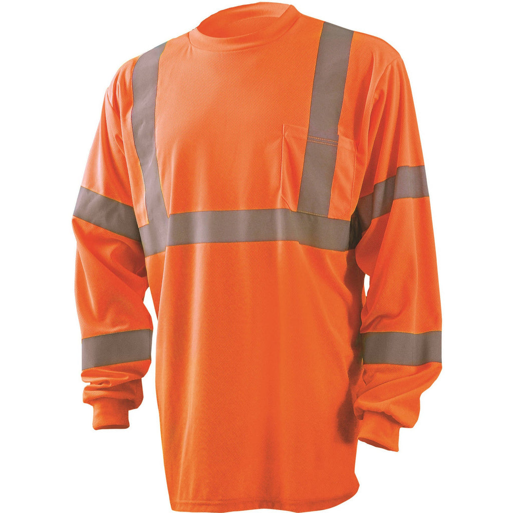 OccuNomix Orange Long Sleeve Wicking Birdseye T-Shirt