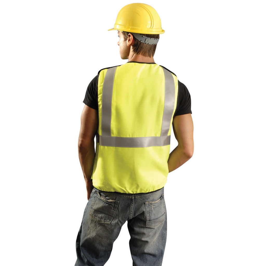 OccuNomix Men's Yellow Premium Flame Resistant 5-pt. Break-Away Solid Vest HRC 1