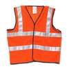 OccuNomix Men's Orange High Visibility Premium Mesh Dual Stripe Safety Vest