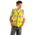 OccuNomix Men's Yellow Premium Flame Resistant Dual Stripe Mesh Vest HRC 1