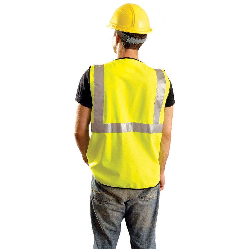 OccuNomix Men's Yellow High Visibility Premium Solid Standard Safety Vests