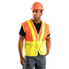 OccuNomix Men's Orange High Visibility Premium Mesh Two-Tone Gloss Safety Vests