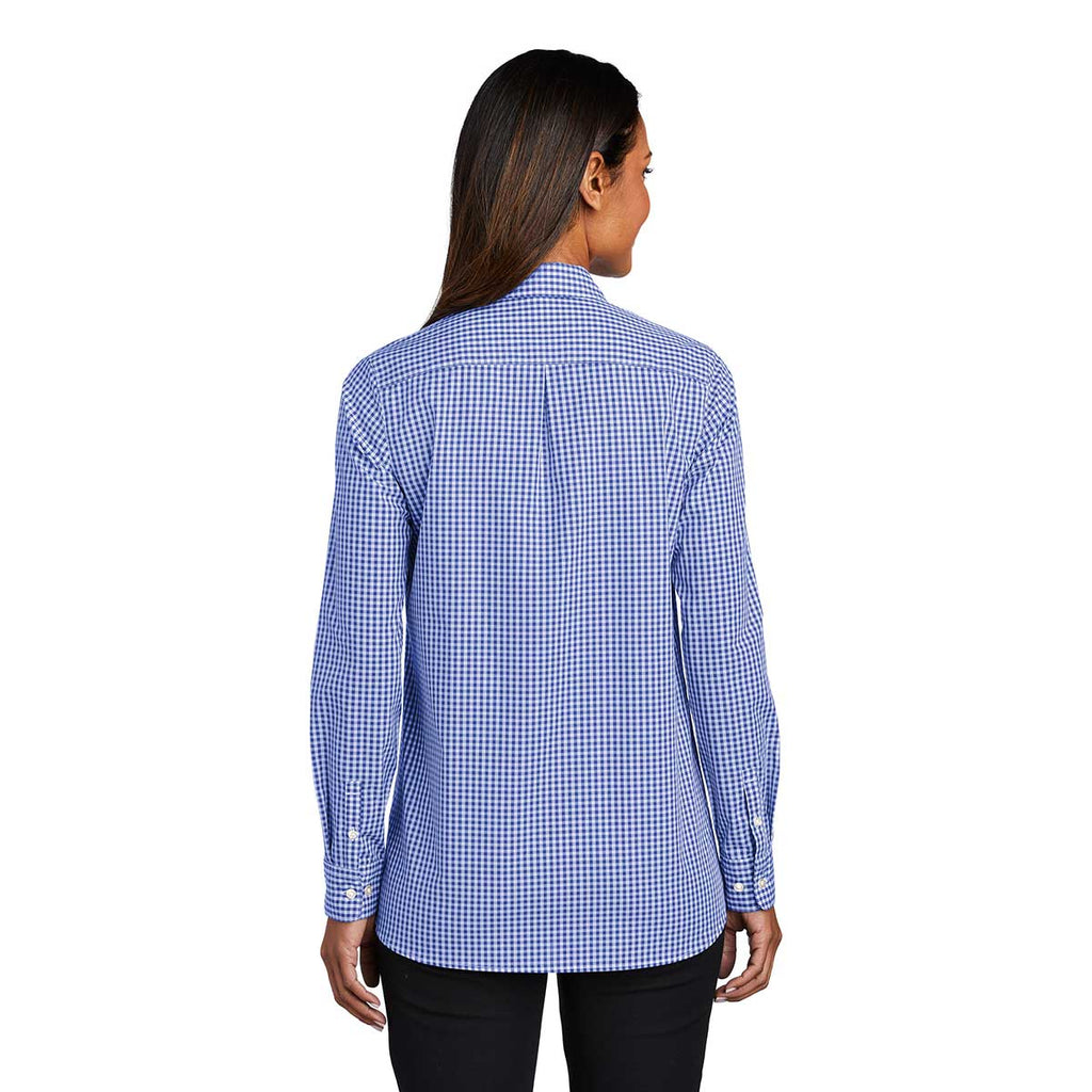 Port Authority Women's True Royal/White Broadcloth Gingham Easy Care Shirt
