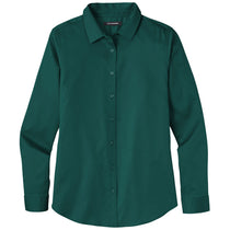 Port Authority Women's Marine Green Long Sleeve SuperPro React