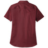 Port Authority Women's Burgundy Short Sleeve SuperPro React Twill Shirt