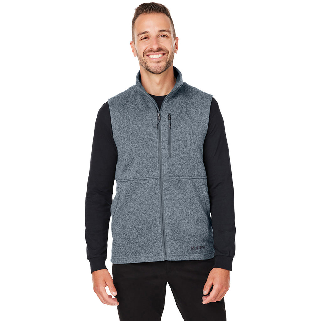 Marmot Men's Steel Onyx Dropline Sweater Fleece Vest