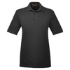 Harriton Men's Black 6 oz. Ringspun Cotton Pique Short-Sleeve Polo