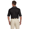 Harriton Men's Black/White 6 oz. Short-Sleeve Pique Polo with Tipping