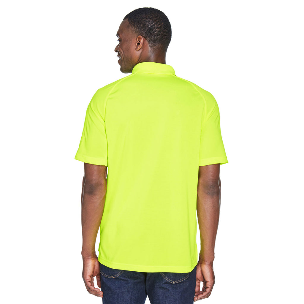 Harriton Men's Safety Yellow Tactical Performannce Polo
