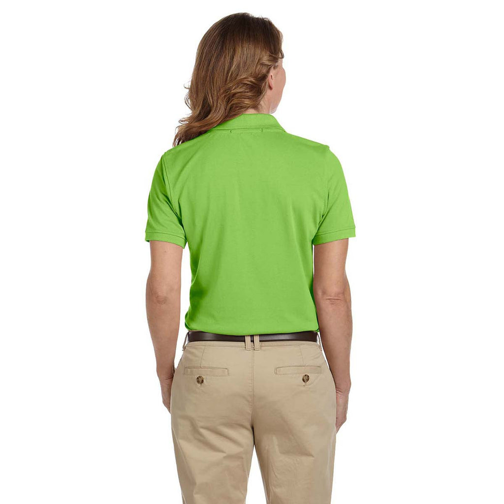 Harriton Women's Lime 5.6 oz. Easy Blend Polo