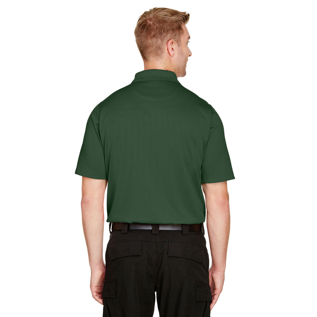 Harriton Men's Dark Green Advantage Snag Protection Plus Polo
