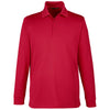 Harriton Men's Red Advantage Snag Protection Plus Long Sleeve Polo