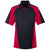 Harriton Men's Black/ Red/ Dark Charcoal Advantage Snag Protection Plus Colorblock Polo