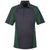 Harriton Men's Dark Charcoal/ Dark Green/ Black Advantage Snag Protection Plus Colorblock Polo