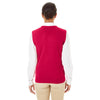 Harriton Women's Red Pilbloc V-Neck Sweater Vest
