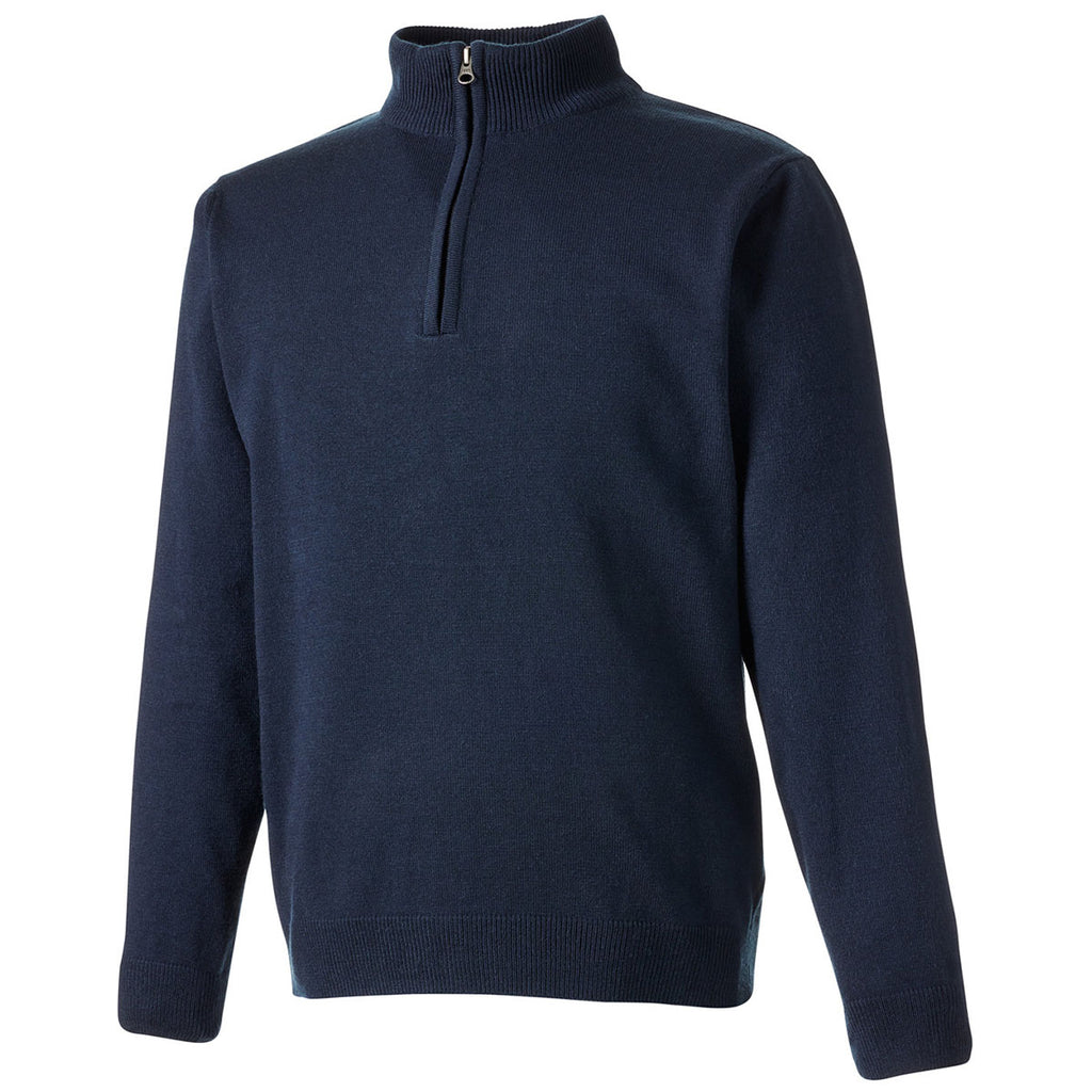 Harriton Unisex Dark Navy Pilbloc Quarter Zip Sweater