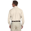 Harriton Men's Creme Easy Blend Long-Sleeve Twill Shirt with Stain-Release