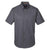 Harriton Men's Dark Charcoal Foundation 100% Cotton Short-Sleeve Twill Shirt Teflon