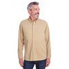 Harriton Men's Khaki SatinBloc Pique Fleece Shirt Jacket