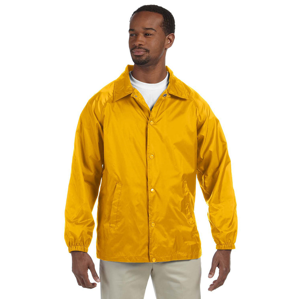 Harriton Men's Sunray Yellow Nylon Staff Jacket