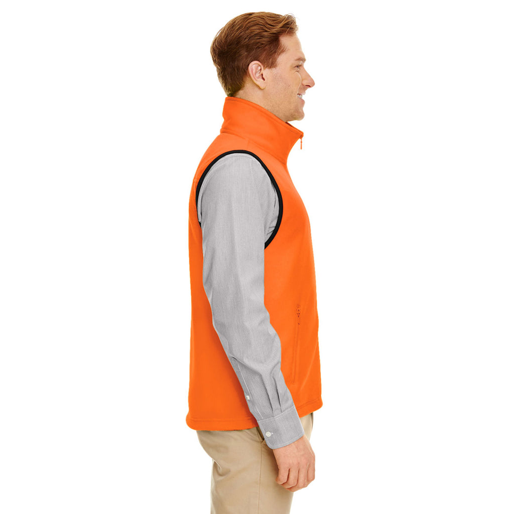 Harriton Men's Safety Orange 8 oz. Fleece Vest