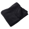 Harriton Black 12.7 oz. Fleece Blanket