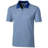 Cutter & Buck Men's Tour Blue Forge Polo Tonal Stripe Tailored Fit