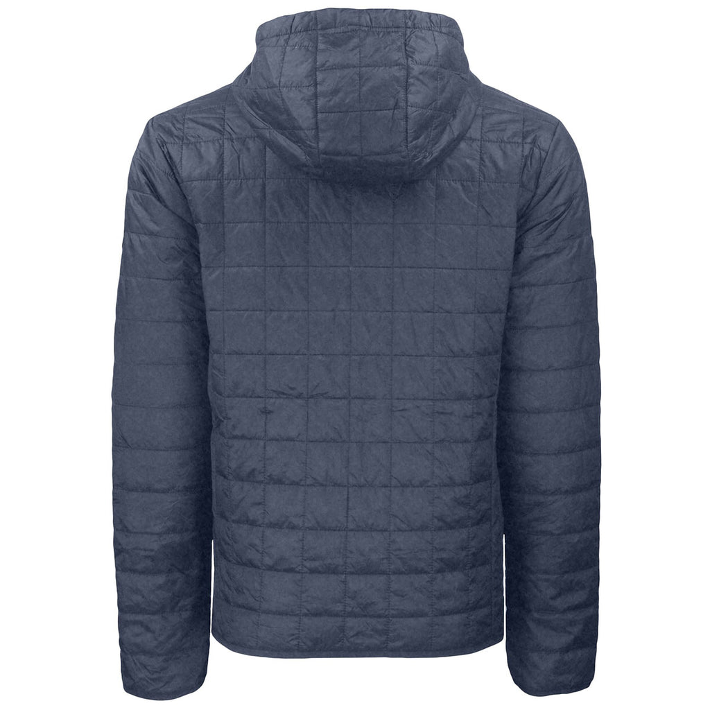 Cutter & Buck Men's Anthracite Melange Rainier Primaloft Eco Full Zip Hooded Jacket