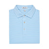 Peter Millar Men's Cottage Blue/White Competition Stripe Stretch Jersey