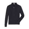 Peter Millar Men's Black Tri-Blend Melange Fleece Quarter-Zip