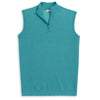 Peter Millar Men's Viper Green Shelby Cotton Poly Quarter Zip Vest