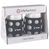 SnugZ Grey 17 oz. lifefactory Wine Glass with Silicone Sleeve 2 Pack