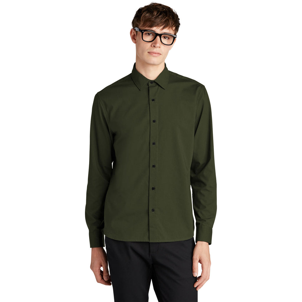 Mercer+Mettle Men's Townsend Green Long Sleeve Stretch Woven Shirt