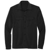 Mercer+Mettle Men's Deep Black Double-Knit Snap Front Jacket