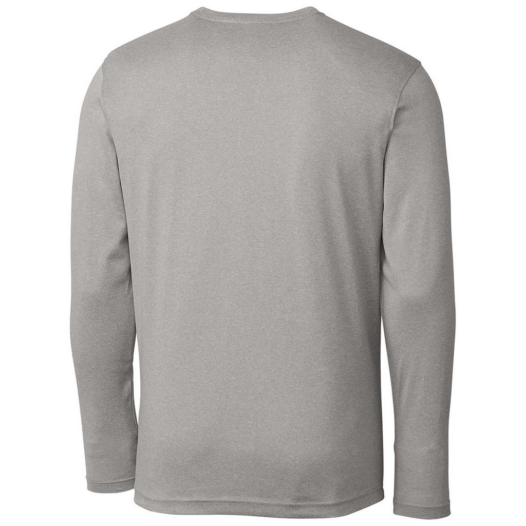 Clique Men's Light Grey Heather Charge Active Tee Long Sleeve