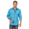Wrangler Men's Blue Retro Premium Long Sleeve Shirt
