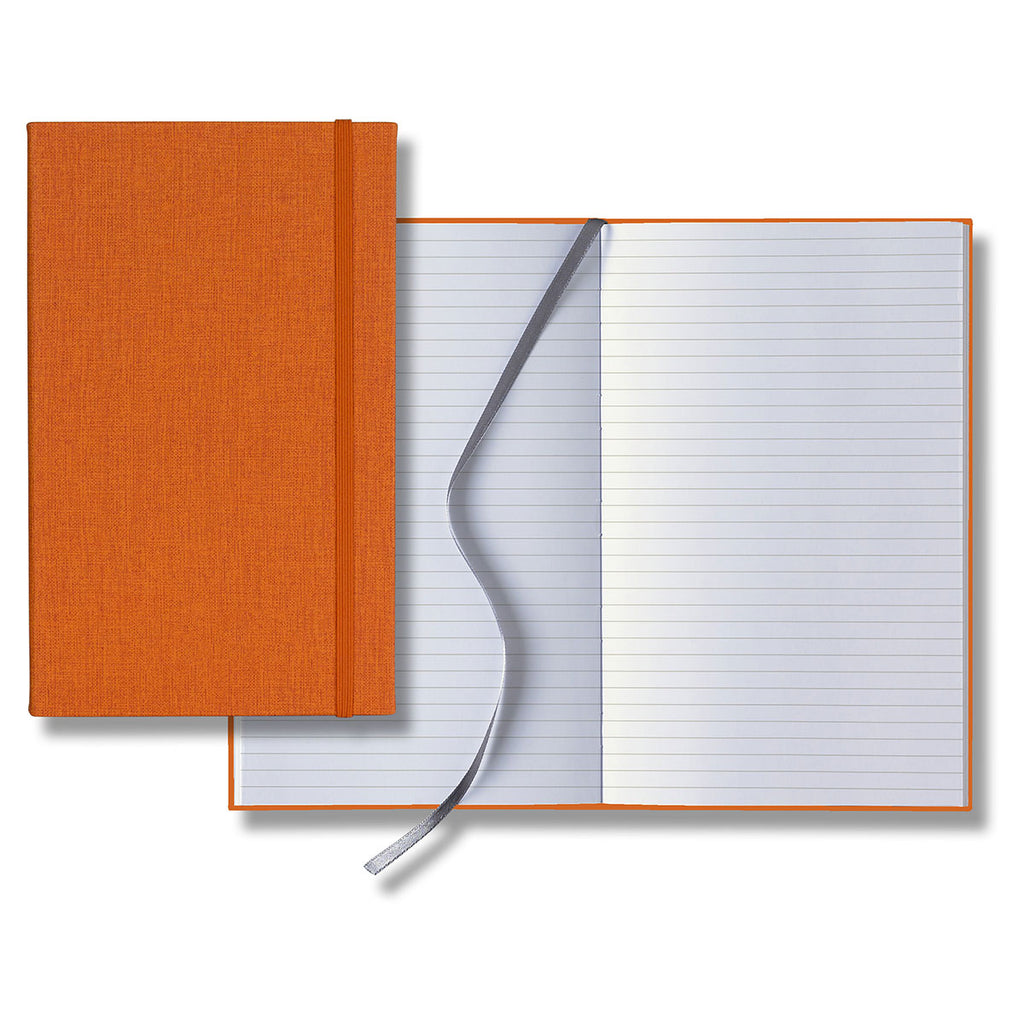 Castelli Orange Linen Banded Medium Journal