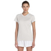 New Balance Women's White Ndurance Athletic V-Neck T-Shirt