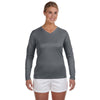 New Balance Women's Gravel Ndurance Athletic Long-Sleeve V-Neck T-Shirt