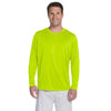 New Balance Men's Safety Green Tempo Long-Sleeve Performance T-Shirt