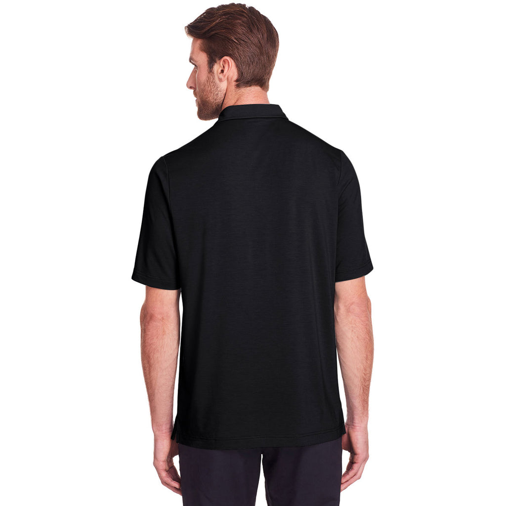 North End Men's Black Jaq Snap-Up Stretch Performance Polo