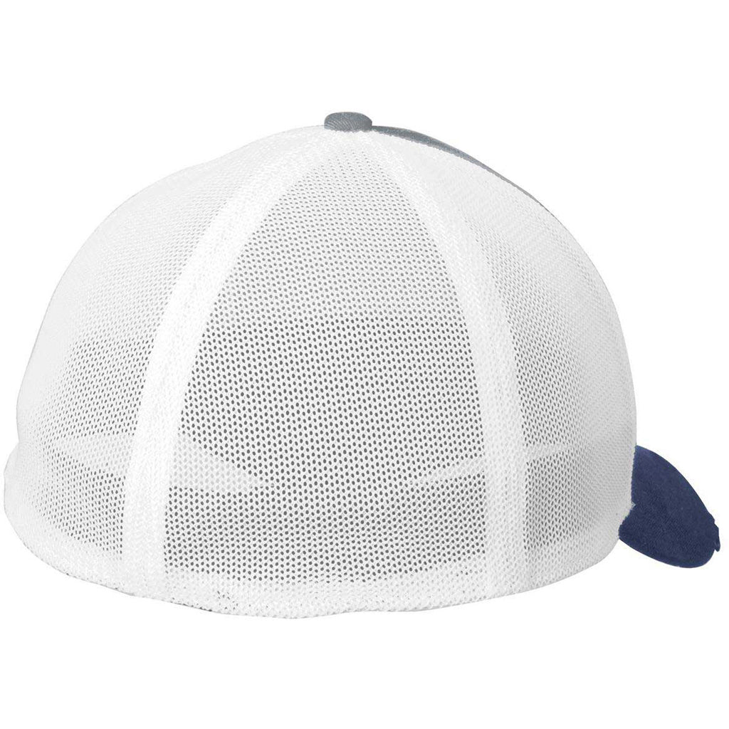 New Era Deep Navy/Grey/White Vintage Mesh Cap