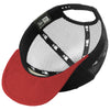 New Era Black/Scarlet Snapback Low Profile Trucker Cap