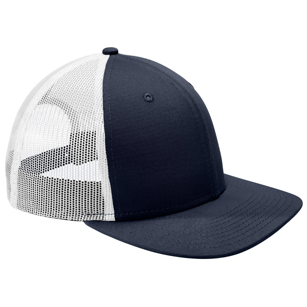 New Era Deep Navy/White Snapback Low Profile Trucker Cap