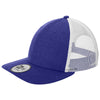 New Era Heather Royal/White Snapback Low Profile Trucker Cap