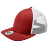 New Era Scarlet/White Snapback Low Profile Trucker Cap