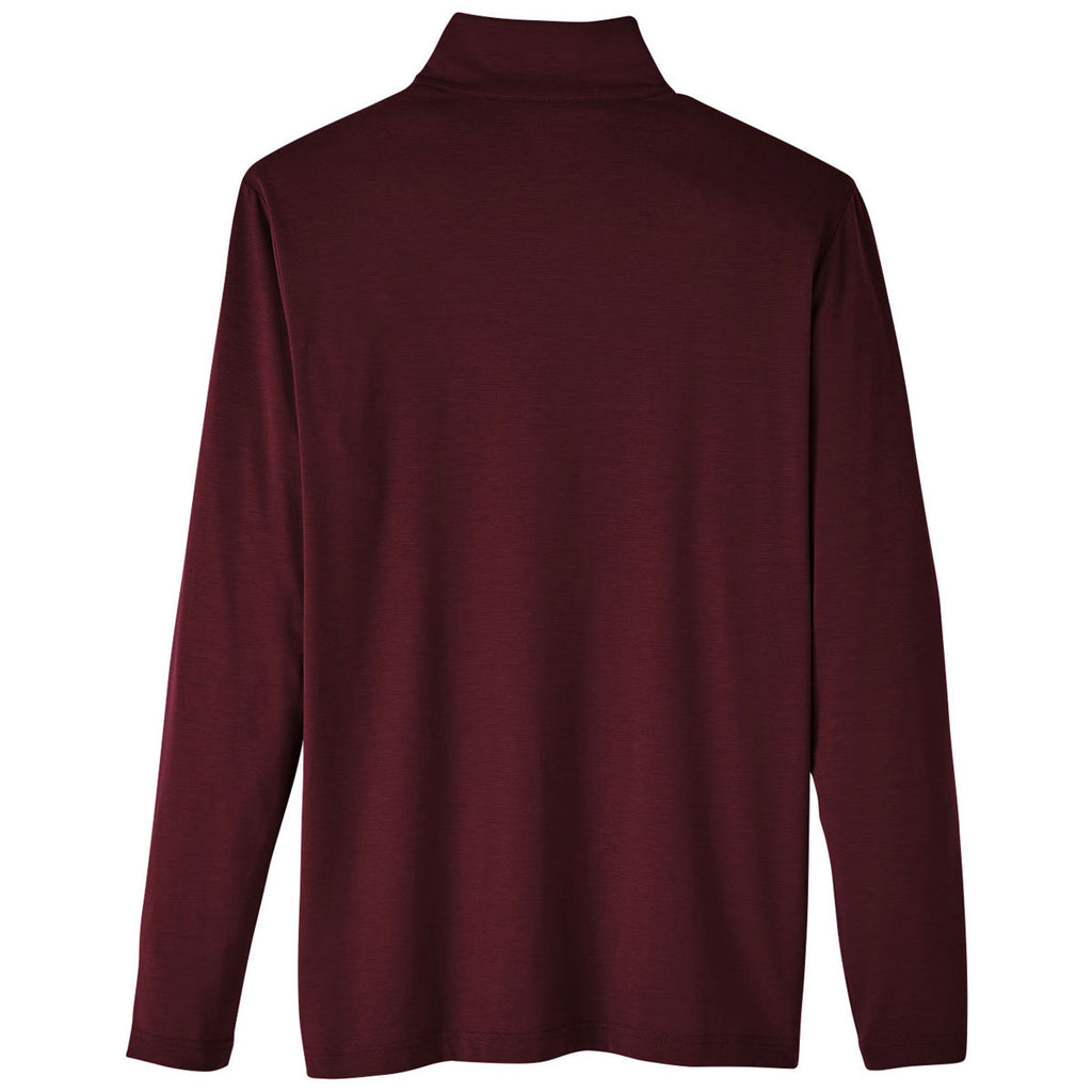 North End Men's Burgundy Jaq Snap-Up Stretch Performance Pullover