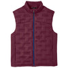 North End Men's Burgundy/Burgundy Heather/Olympic Blue Pioneer Hybrid Vest