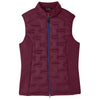 North End Women's Burgundy/Burgundy Heather/Olympic Blue Pioneer Hybrid Vest